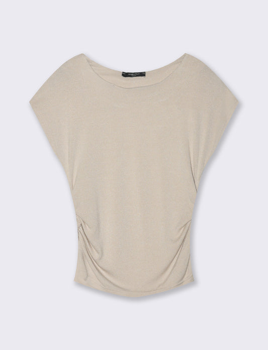 Tshirt over in maglia - Bianco panna