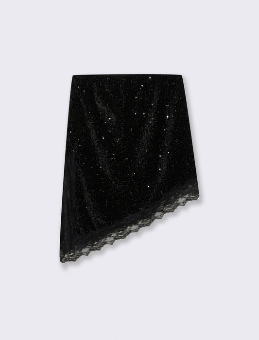 Gonna in paillettes - Nero