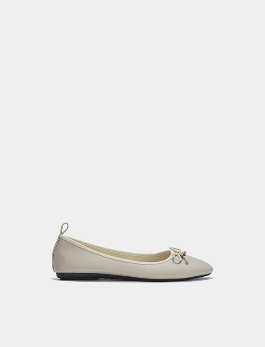 Ballerina con fiocco da donna - Beige