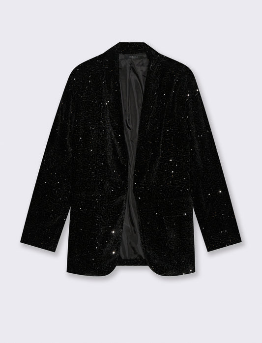 Giacca in paillettes - Nero