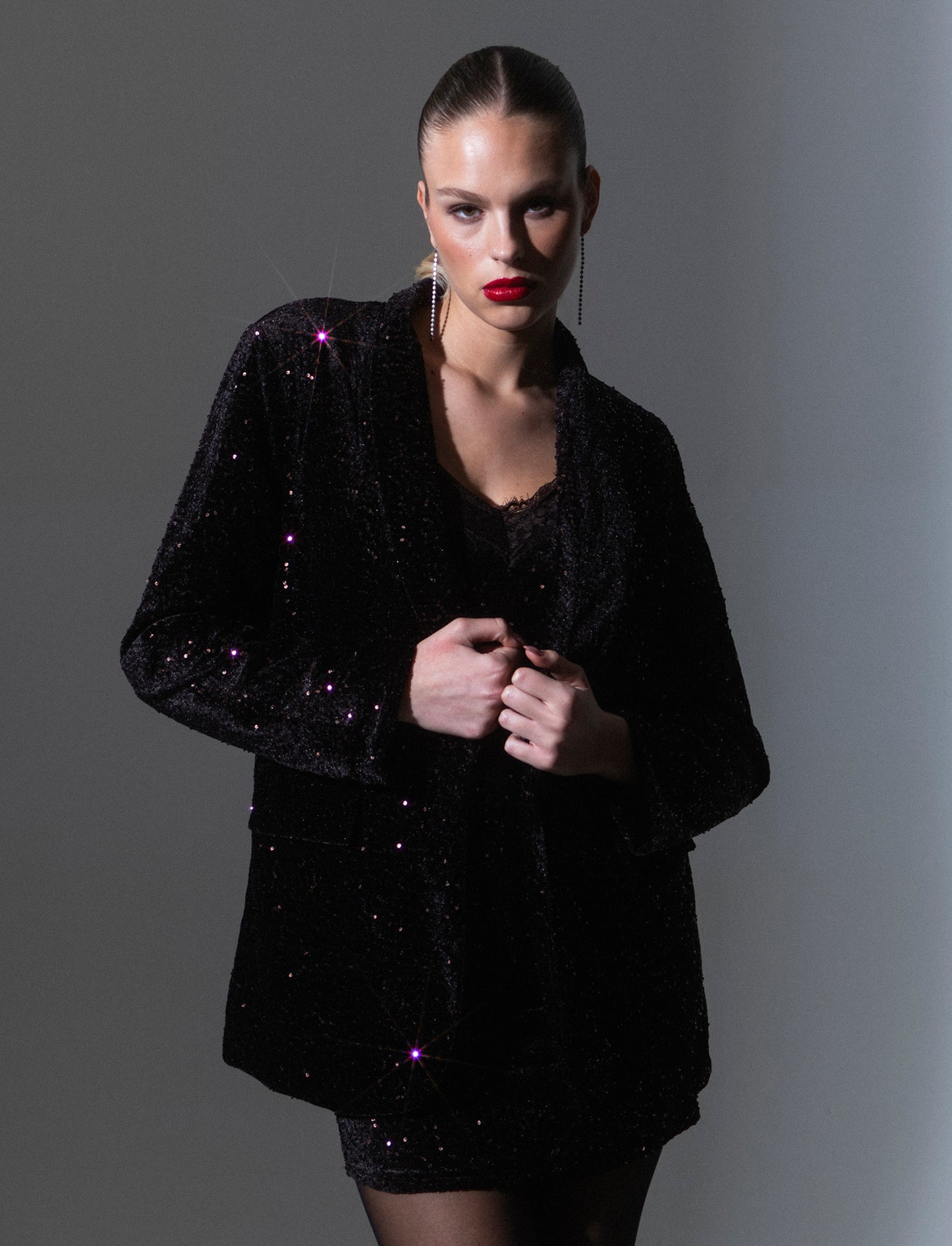 Giacca in paillettes - Moro