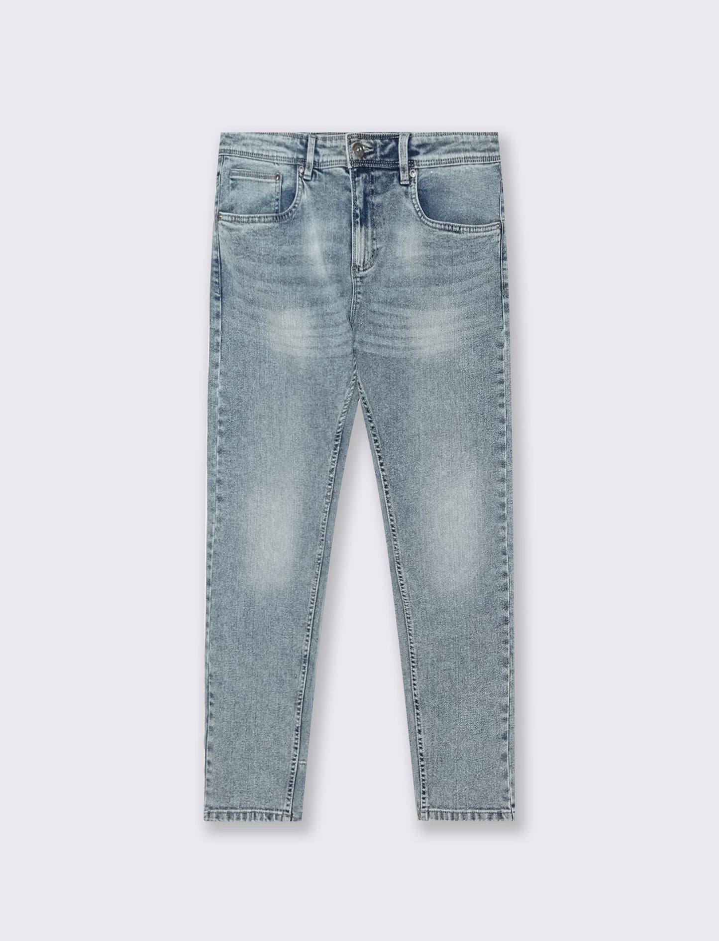 Light blue faded skinny fit jeans - Blue