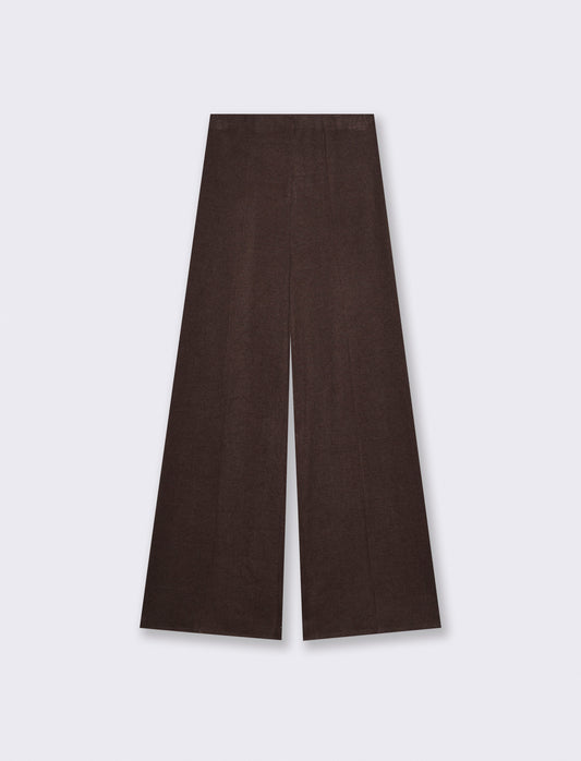 Pantalone palazzo in maglia - Moro