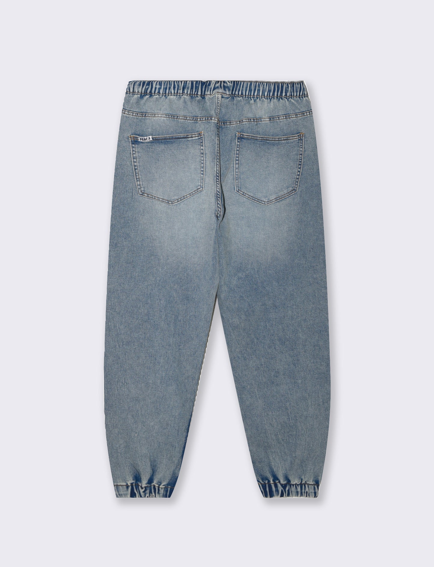 Jeans Jogger Regular Fit Blu Medio Elasticizzati - Denim