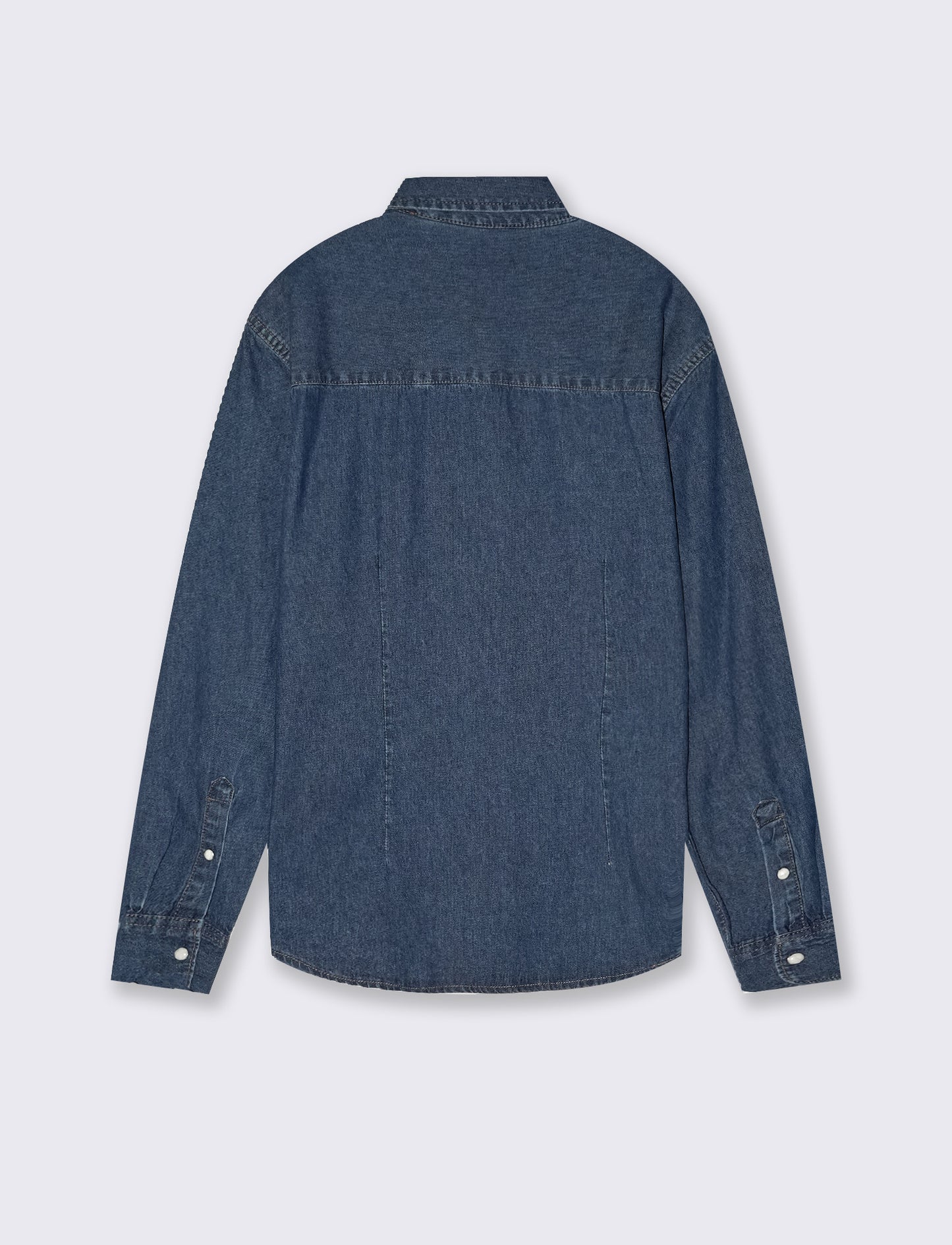 Camicia in denim slim con effetto slavato - Denim