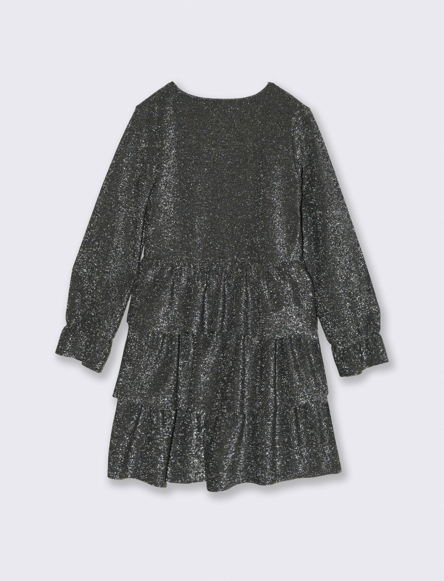Vestito elegante effetto metallizzato. - Nero