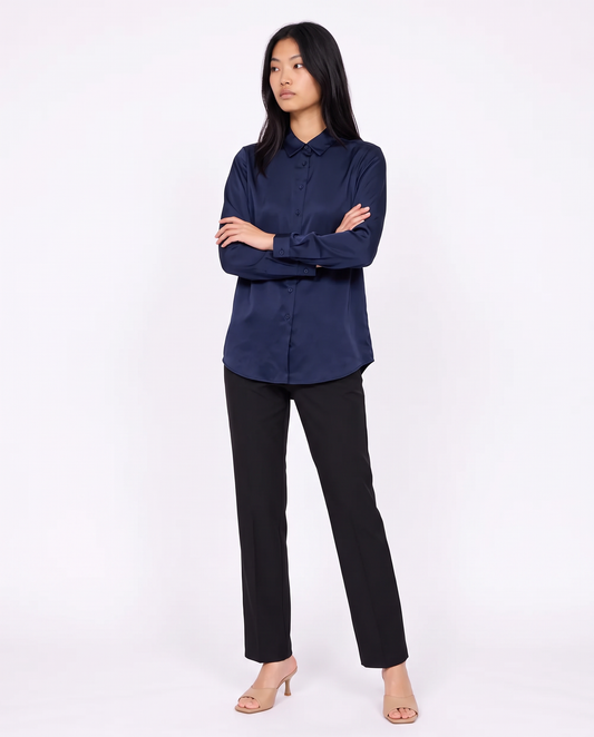 Elegant and versatile long-sleeve shirt - Green