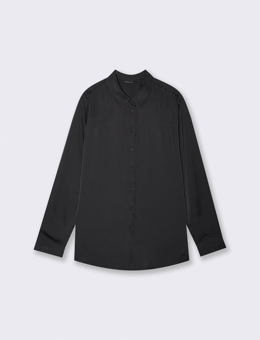 Camicia manica lunga elegante e versatile - Nero