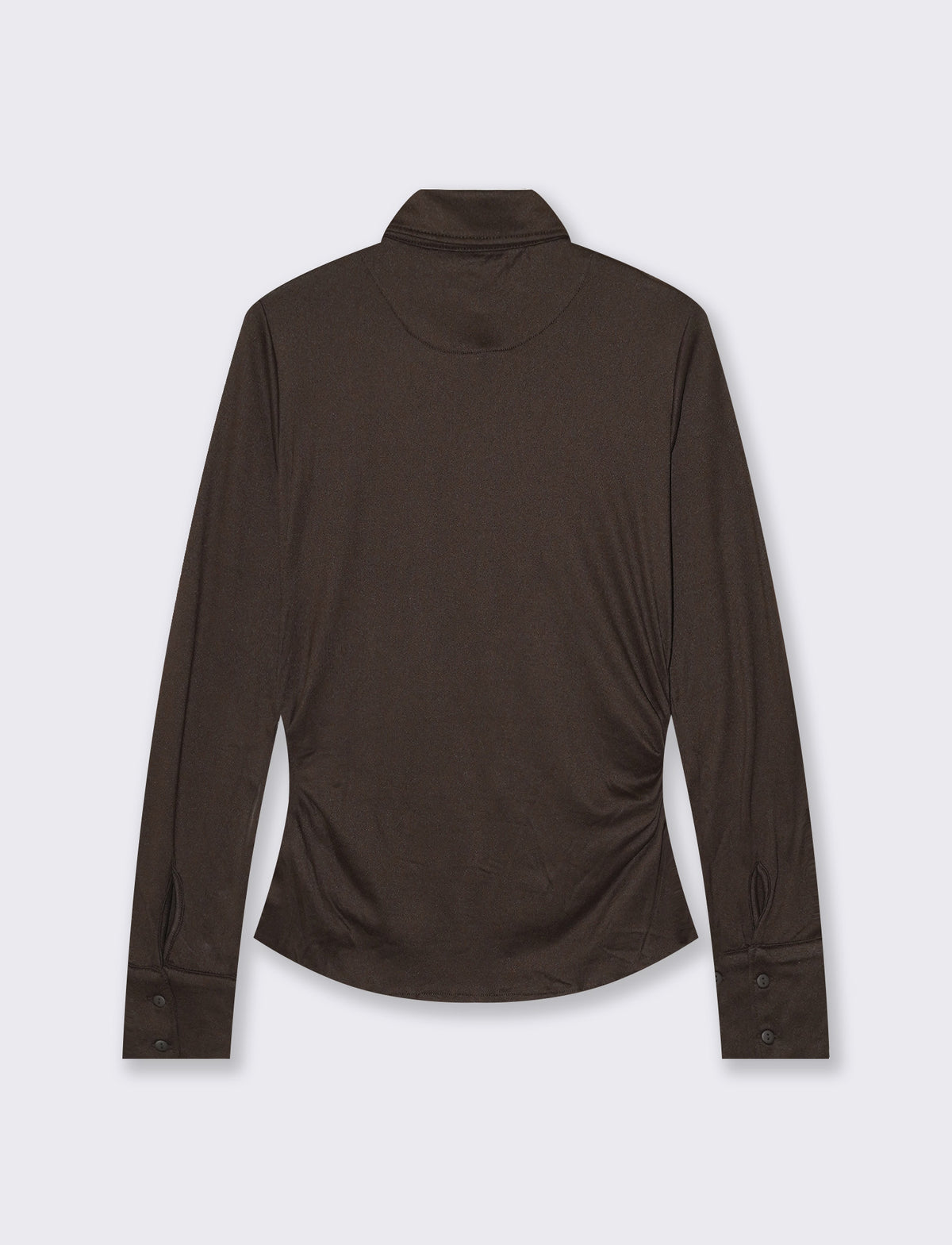 Camicia manica lunga con arriccio laterale - Moro