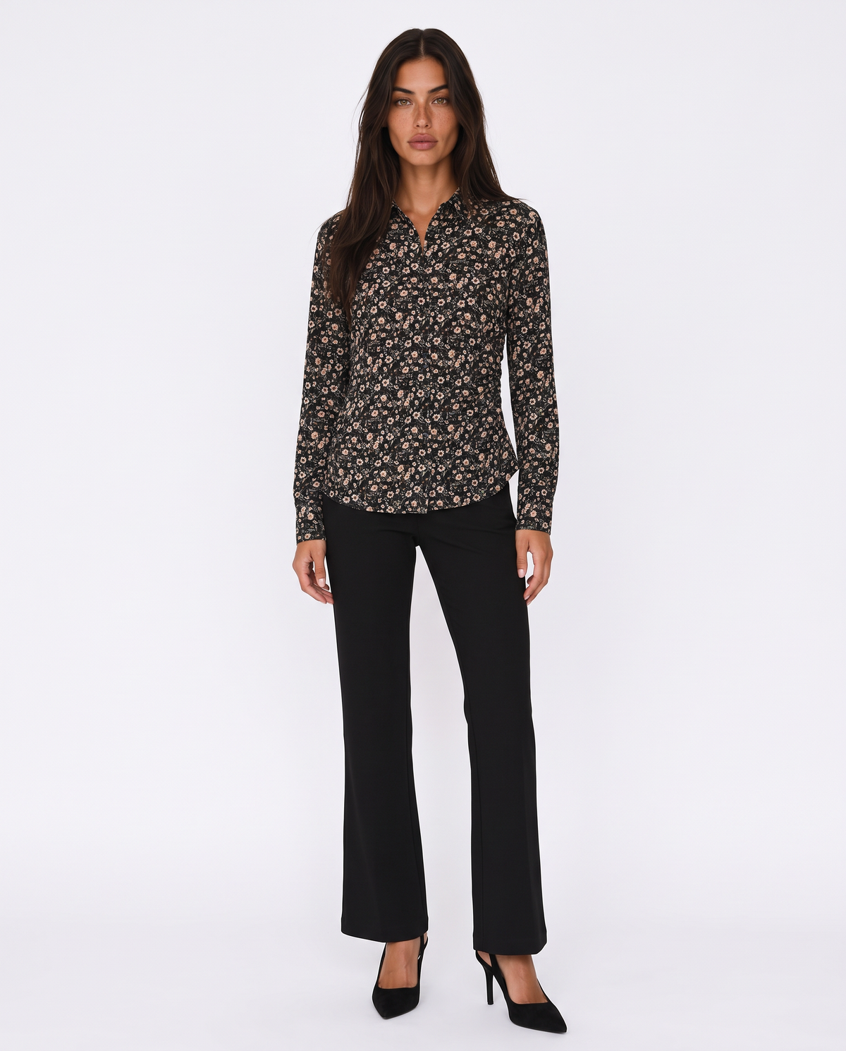 Long Sleeve Shirt with Side Ruching - 