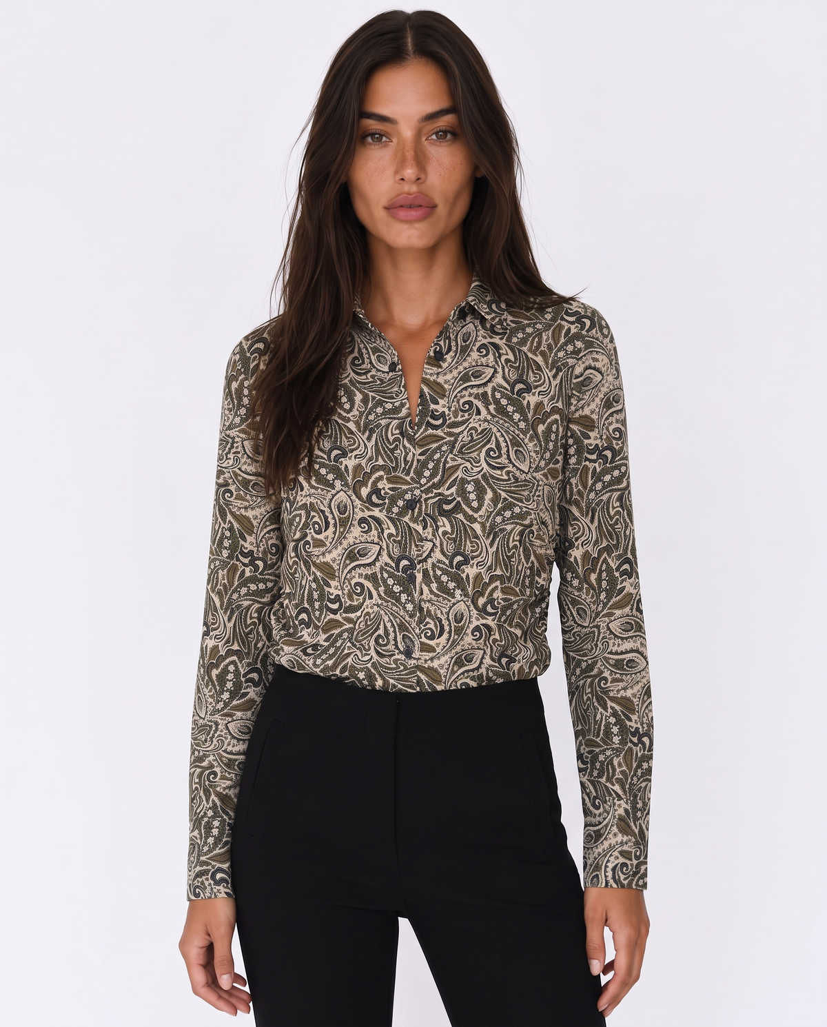 Camicia manica lunga con arriccio laterale - var 2