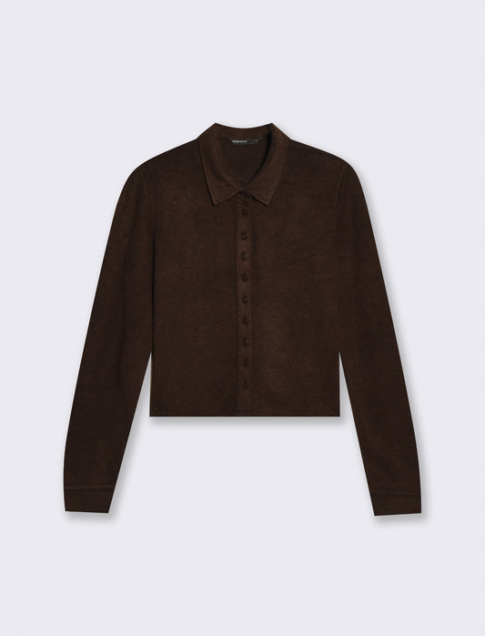Camicia corta e manica lunga unita - moro/melange