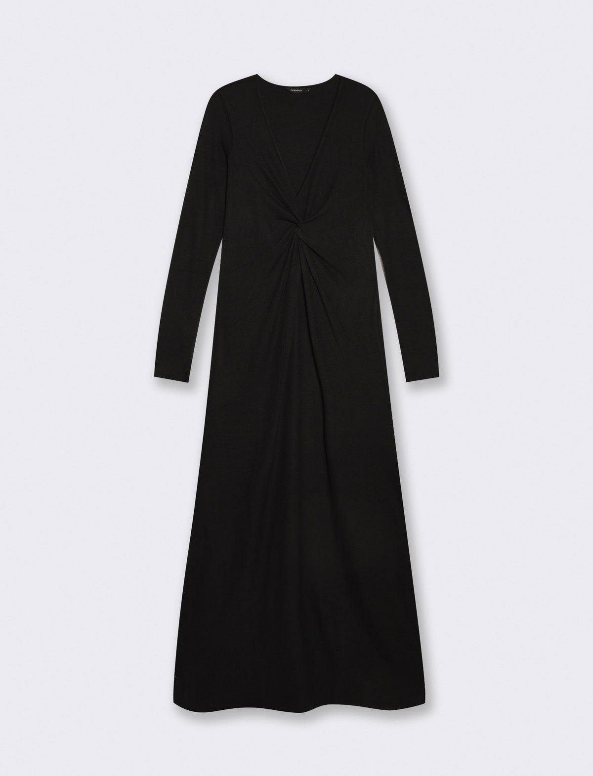 Vestito lungo con incrocio elegante - Nero