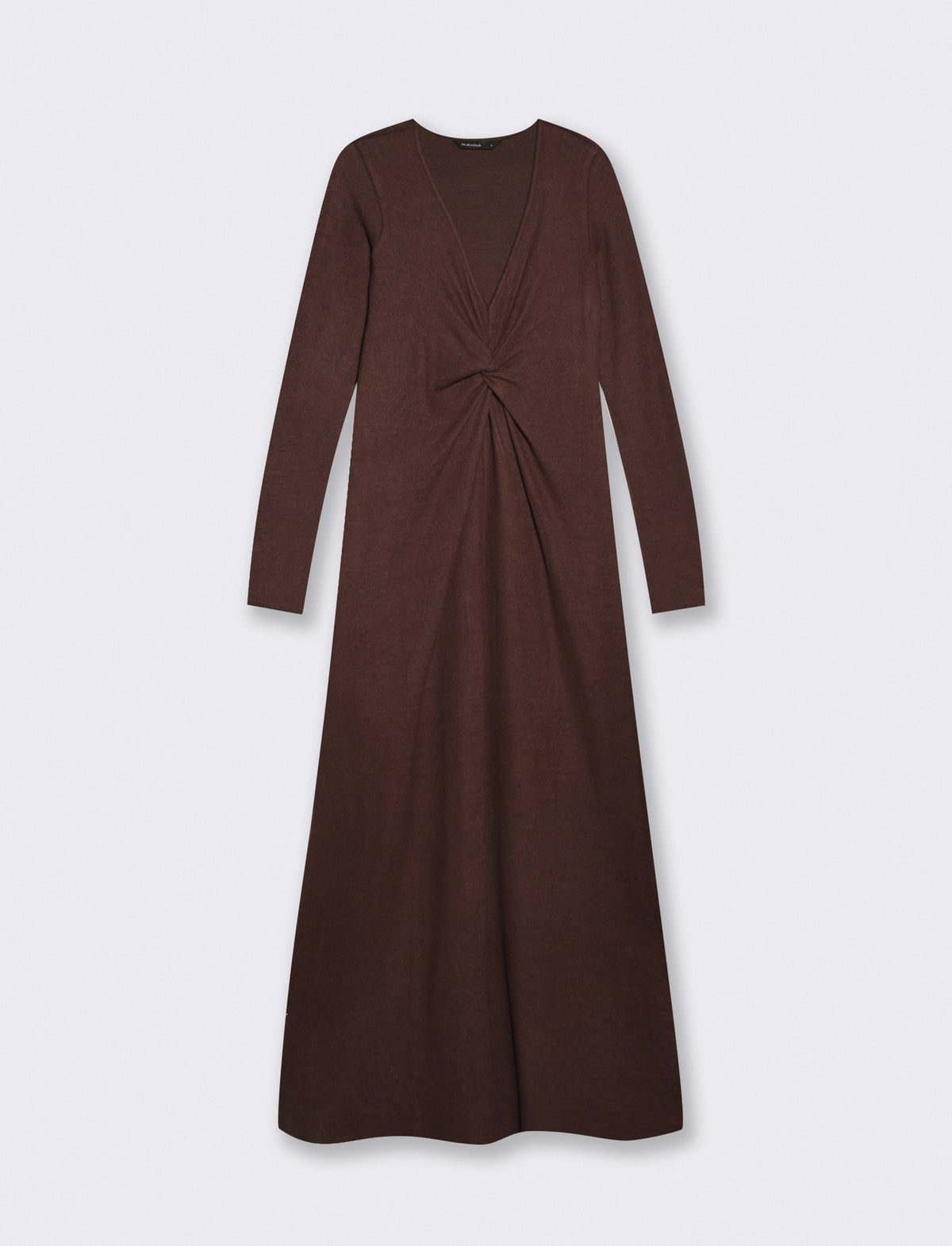 Vestito lungo con incrocio elegante - Moro