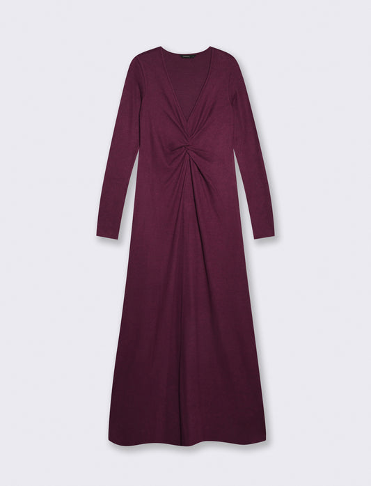 Long dress with elegant crossover - Red