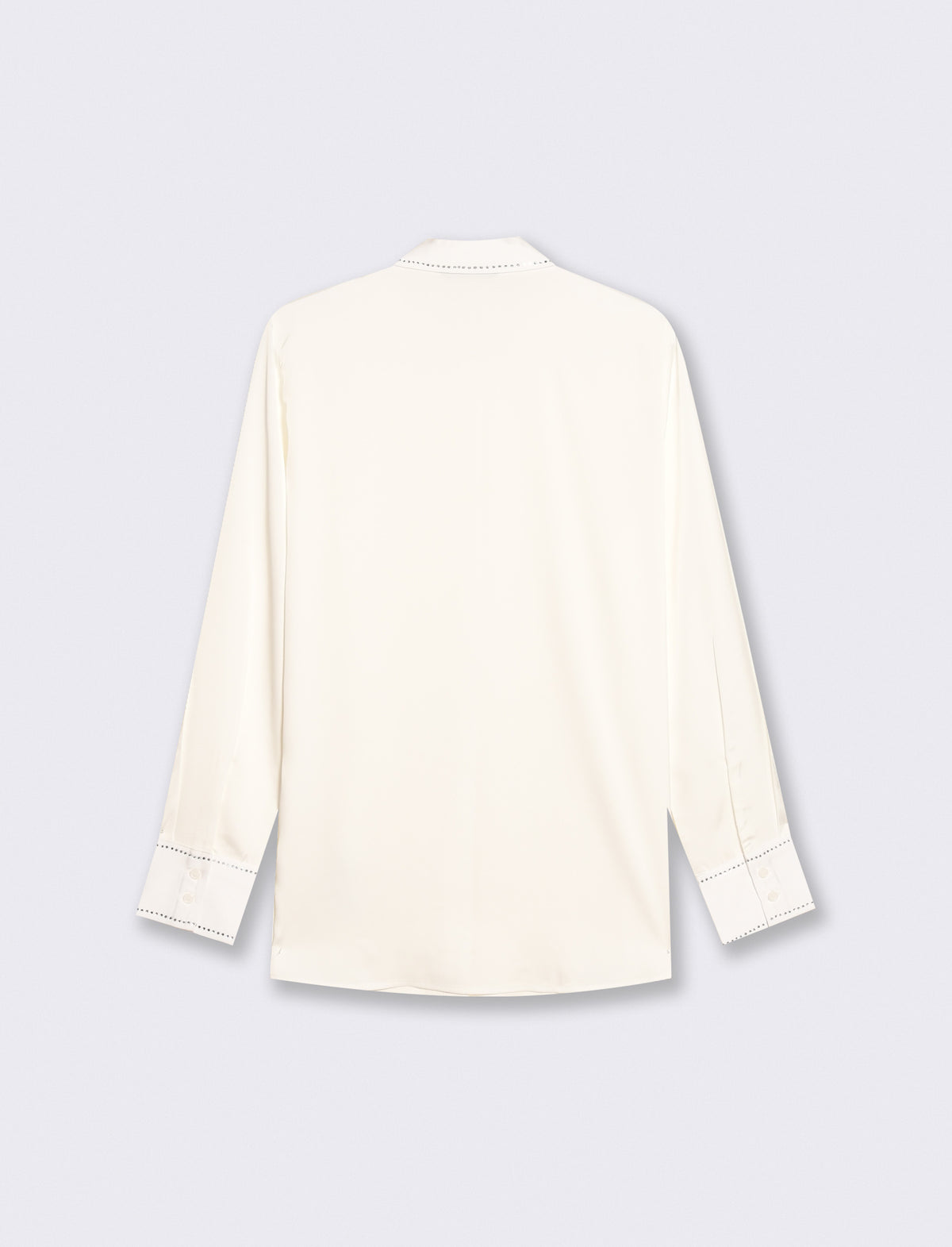 Camicia manica lunga con colletto dettagliato - Bianco latte