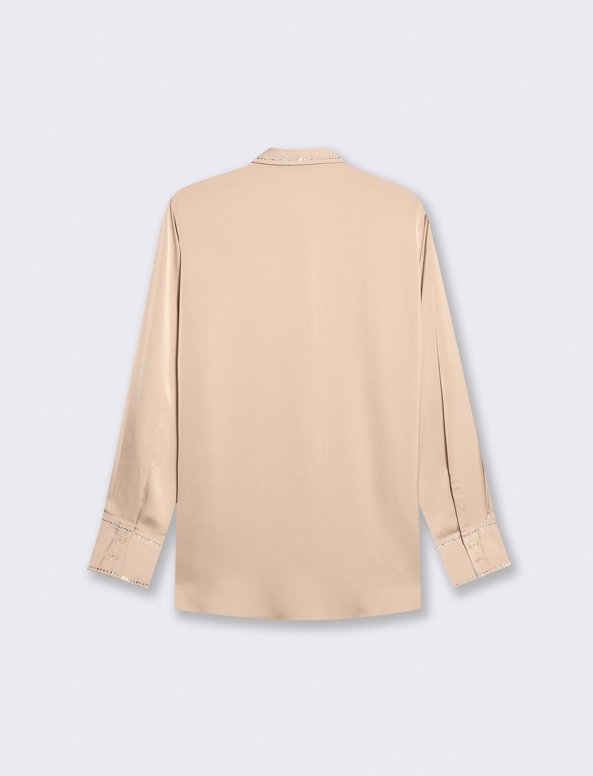 Camicia manica lunga con colletto dettagliato - Beige