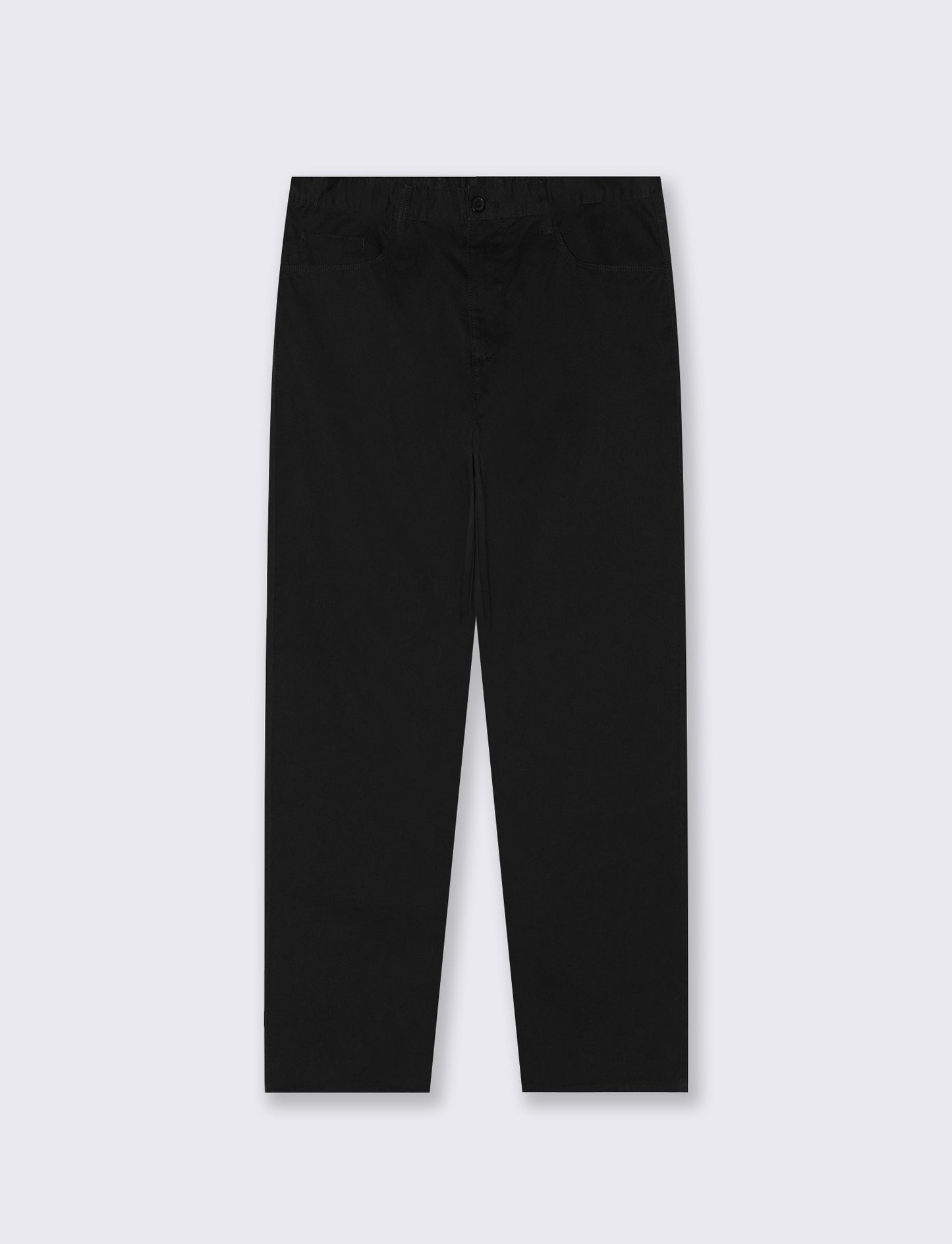 Pantaloni Regular Fit 5 Tasche Twill - Nero