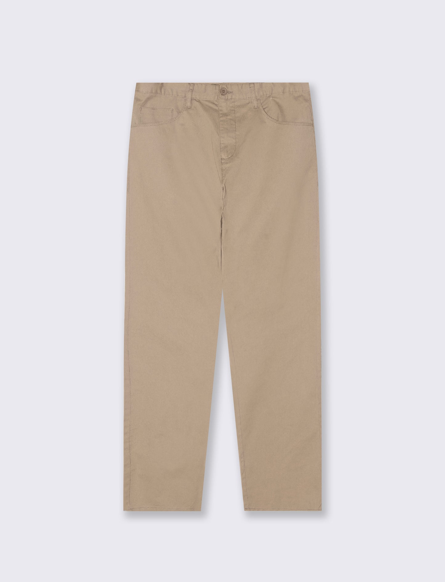 Pantaloni Regular Fit 5 Tasche Twill - Beige
