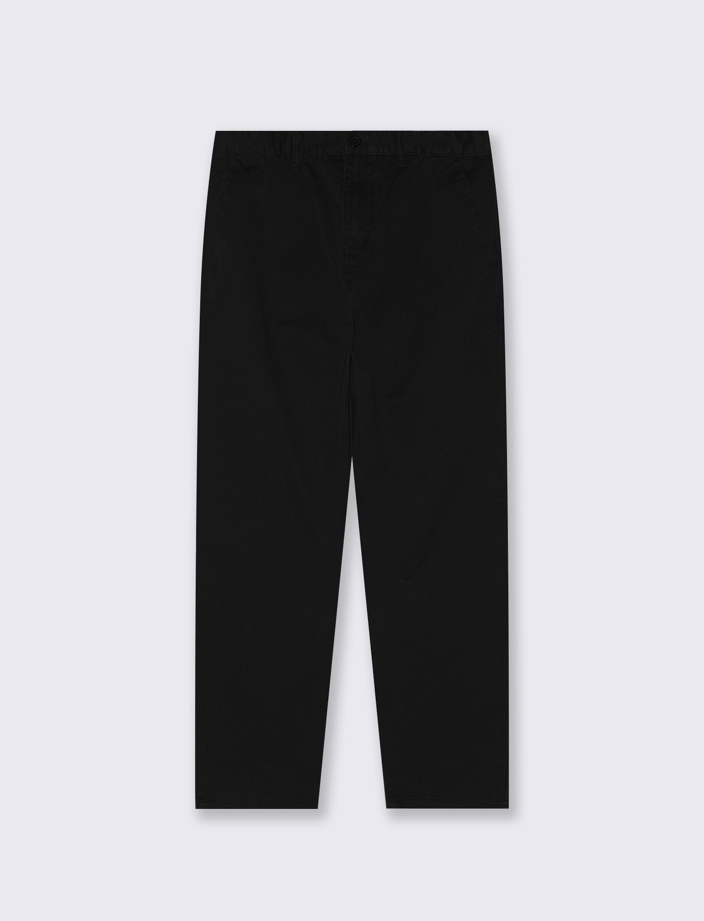 Pantaloni Chino Regular Fit in Cotone - Nero
