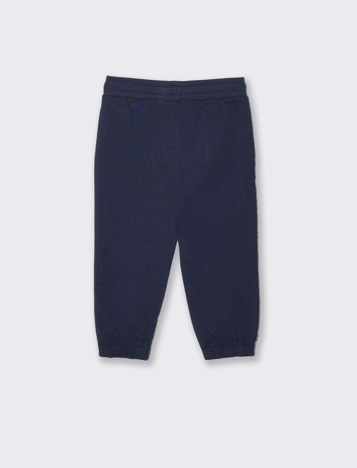 Basic cotton joggers with print - Blue