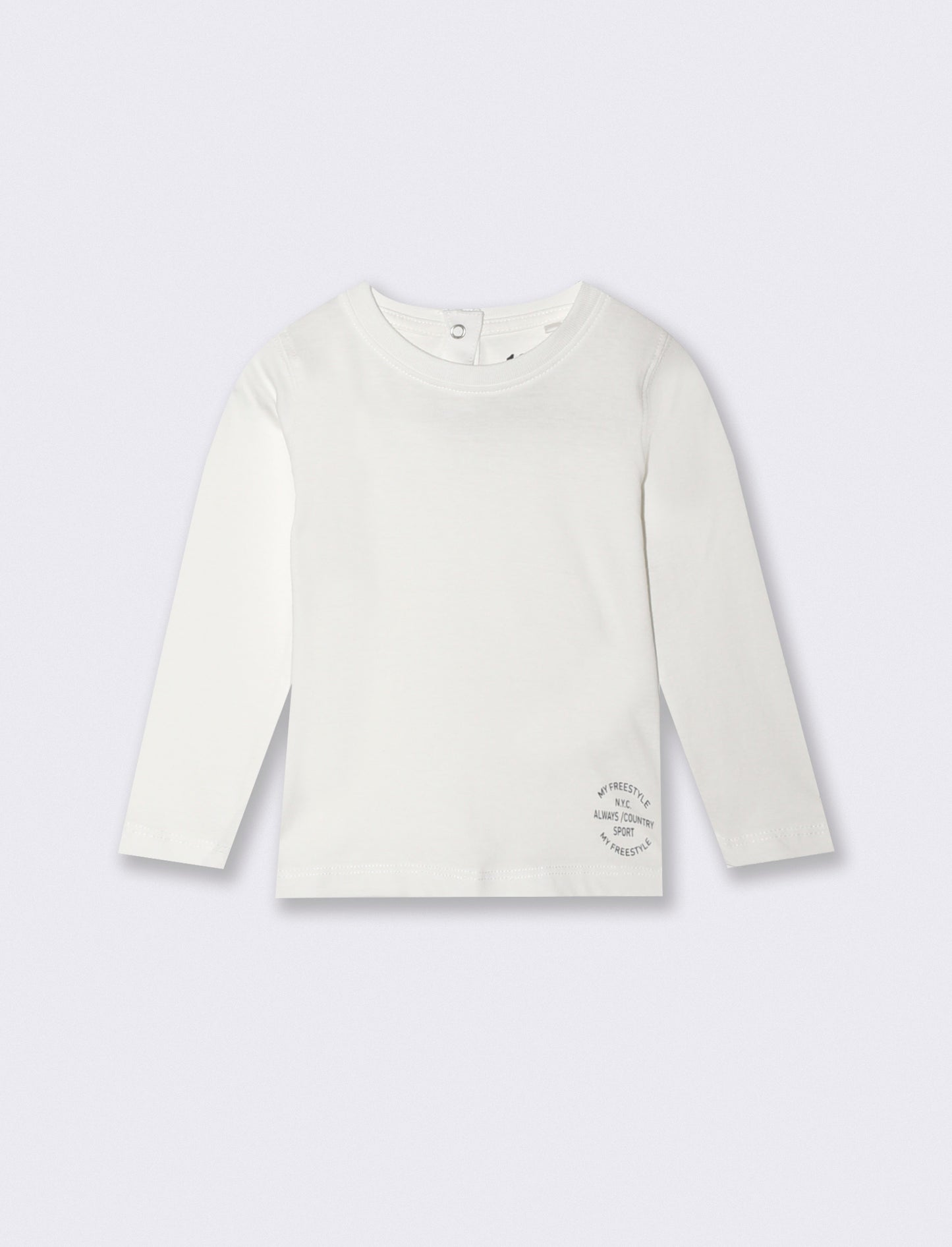 Solid color cotton crew neck t-shirt - White
