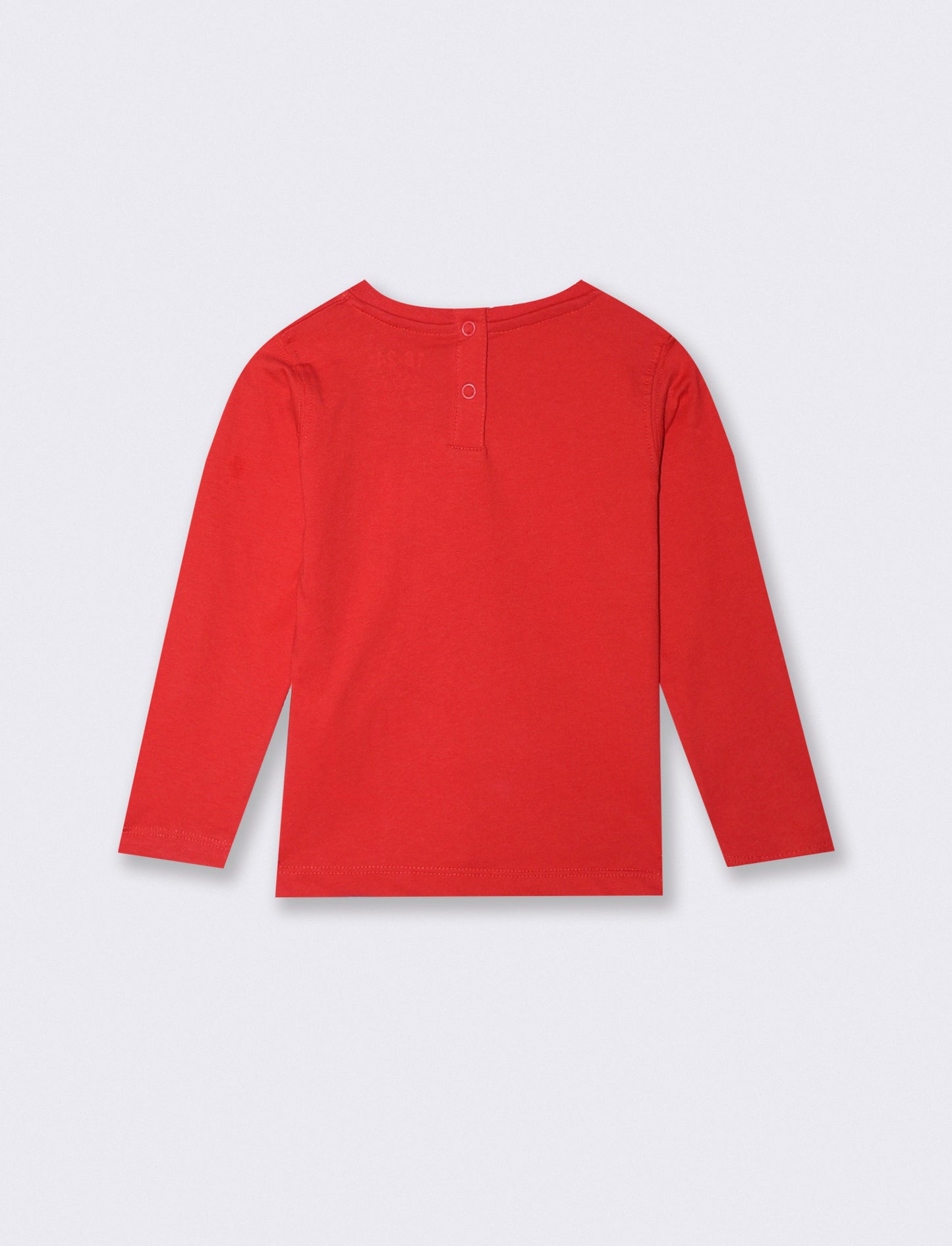 T-shirt girocollo in cotone tinta unita - Rosso