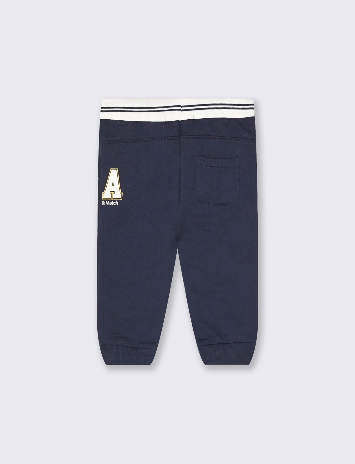 Striped joggers with drawstring - Blue
