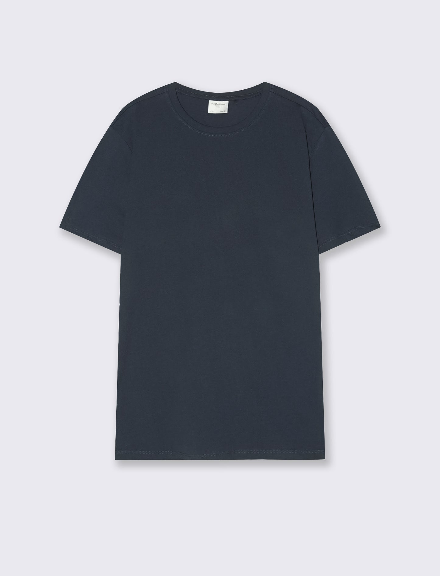 Regular fit cotton crew neck T-shirt - Blue