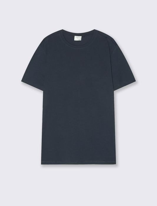 Regular fit cotton crew neck T-shirt - Blue