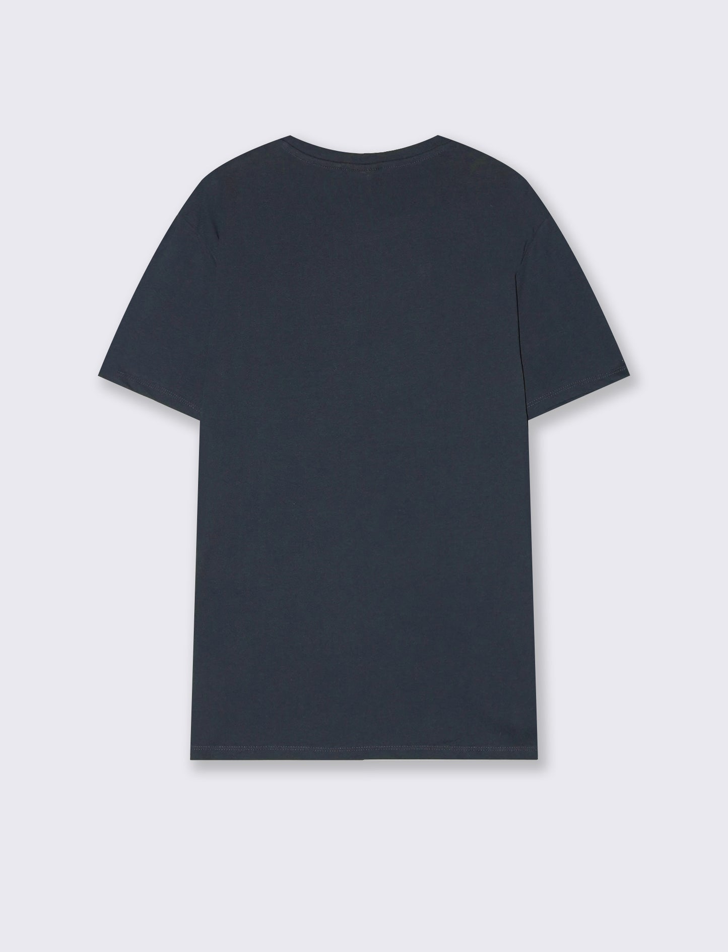 Regular fit cotton crew neck T-shirt - Blue