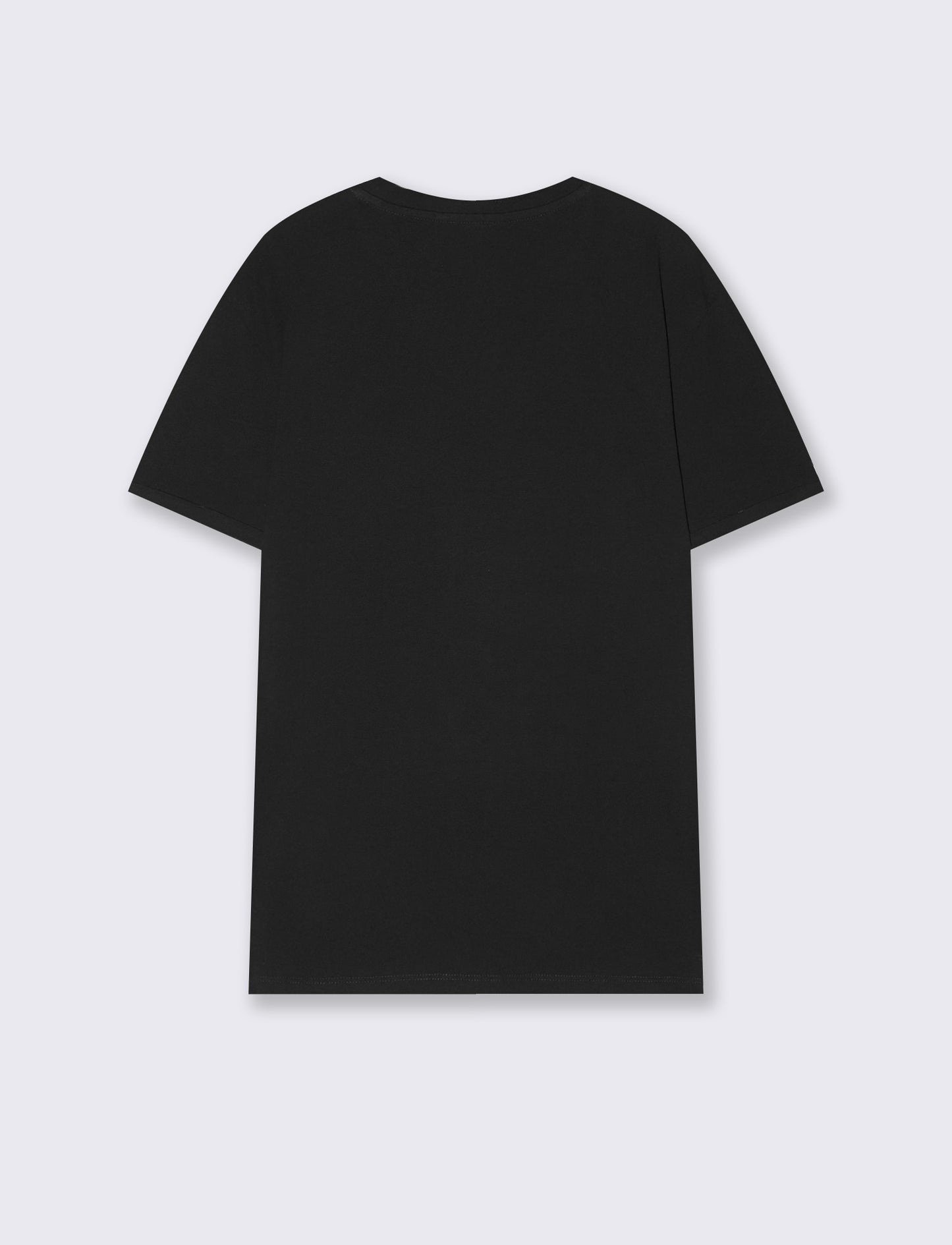 Regular fit cotton crew neck T-shirt - Black