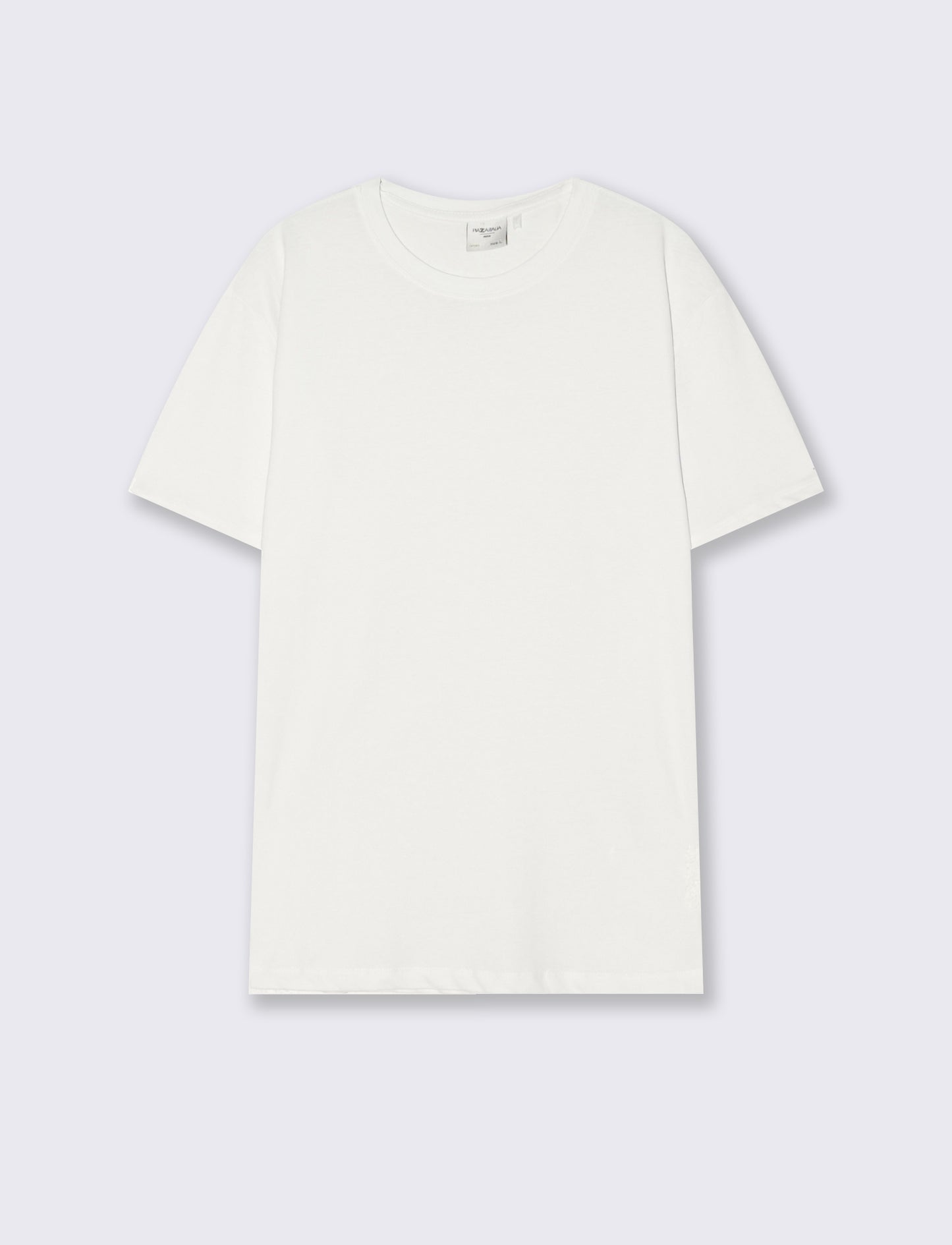 T-shirt girocollo in cotone regular fit - Bianco