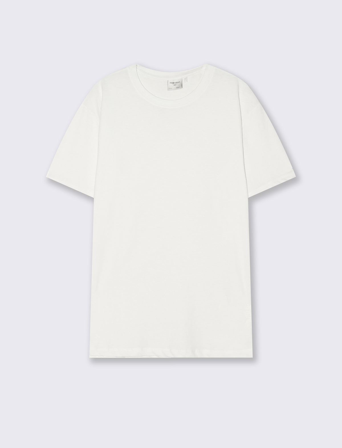 T-shirt girocollo in cotone regular fit - Bianco