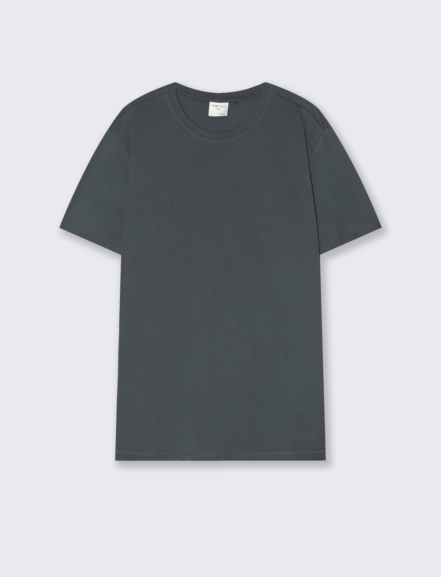Regular fit cotton crew neck T-shirt - Blue