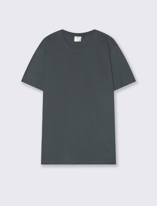 Regular fit cotton crew neck T-shirt - Blue