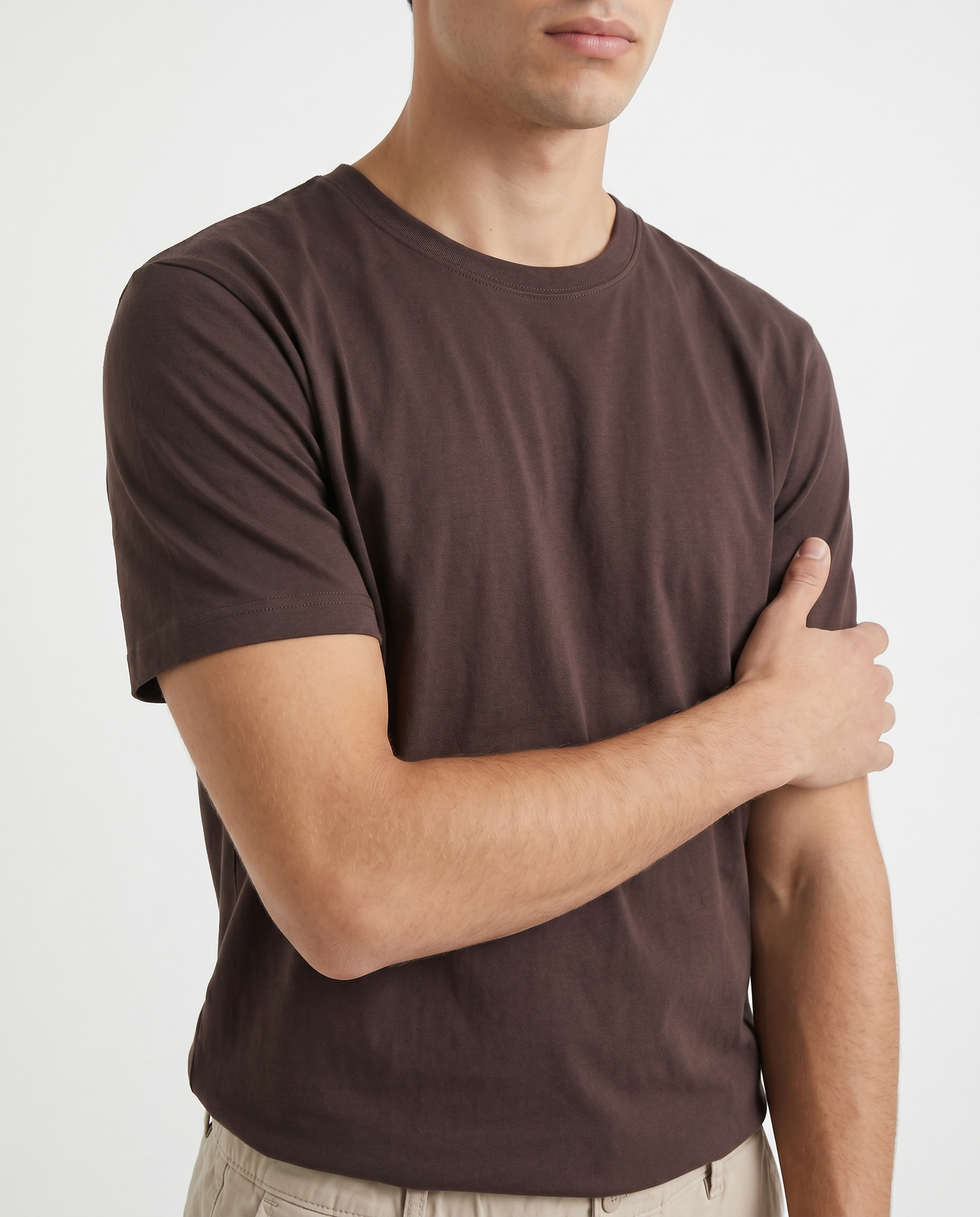 Regular fit cotton crew neck T-shirt - Red