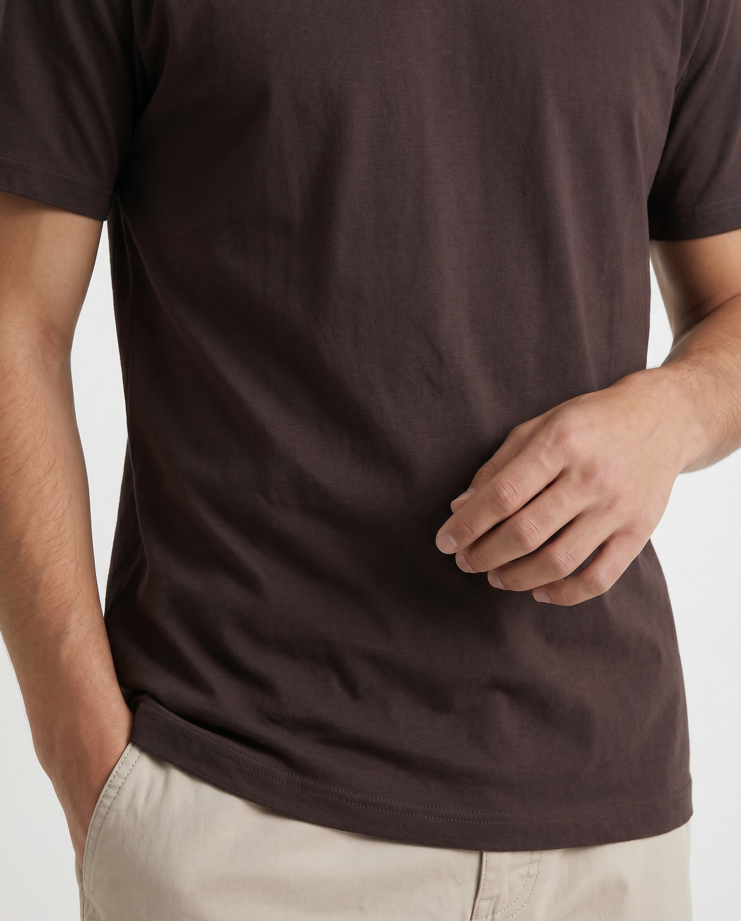 Regular fit cotton crew neck T-shirt - Red