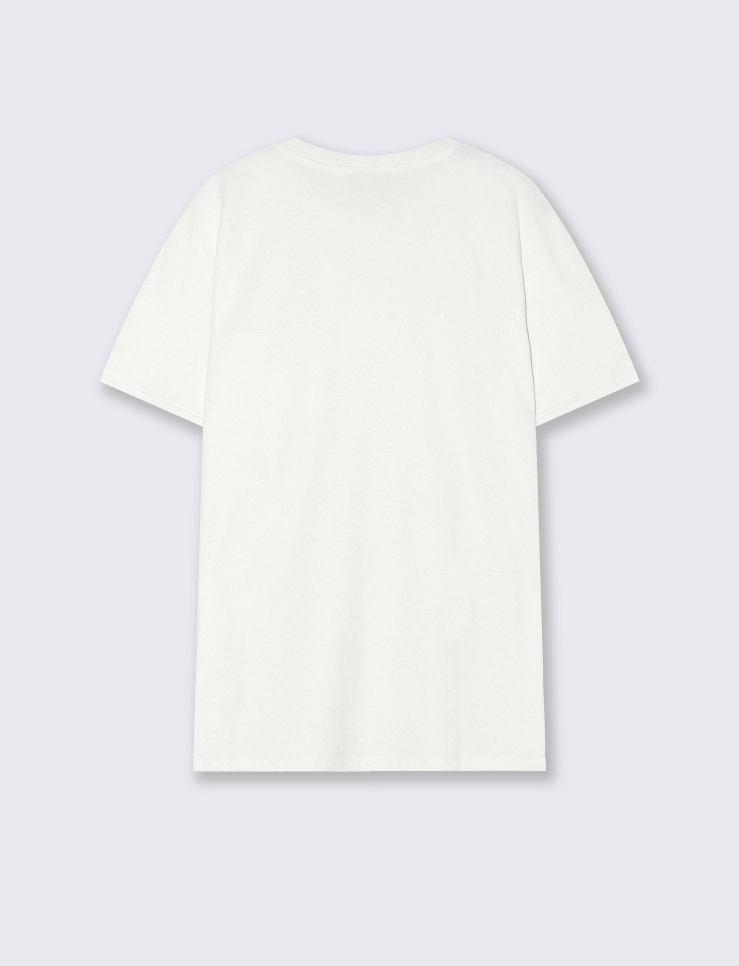 Basic crew neck T-shirt with pocket - White