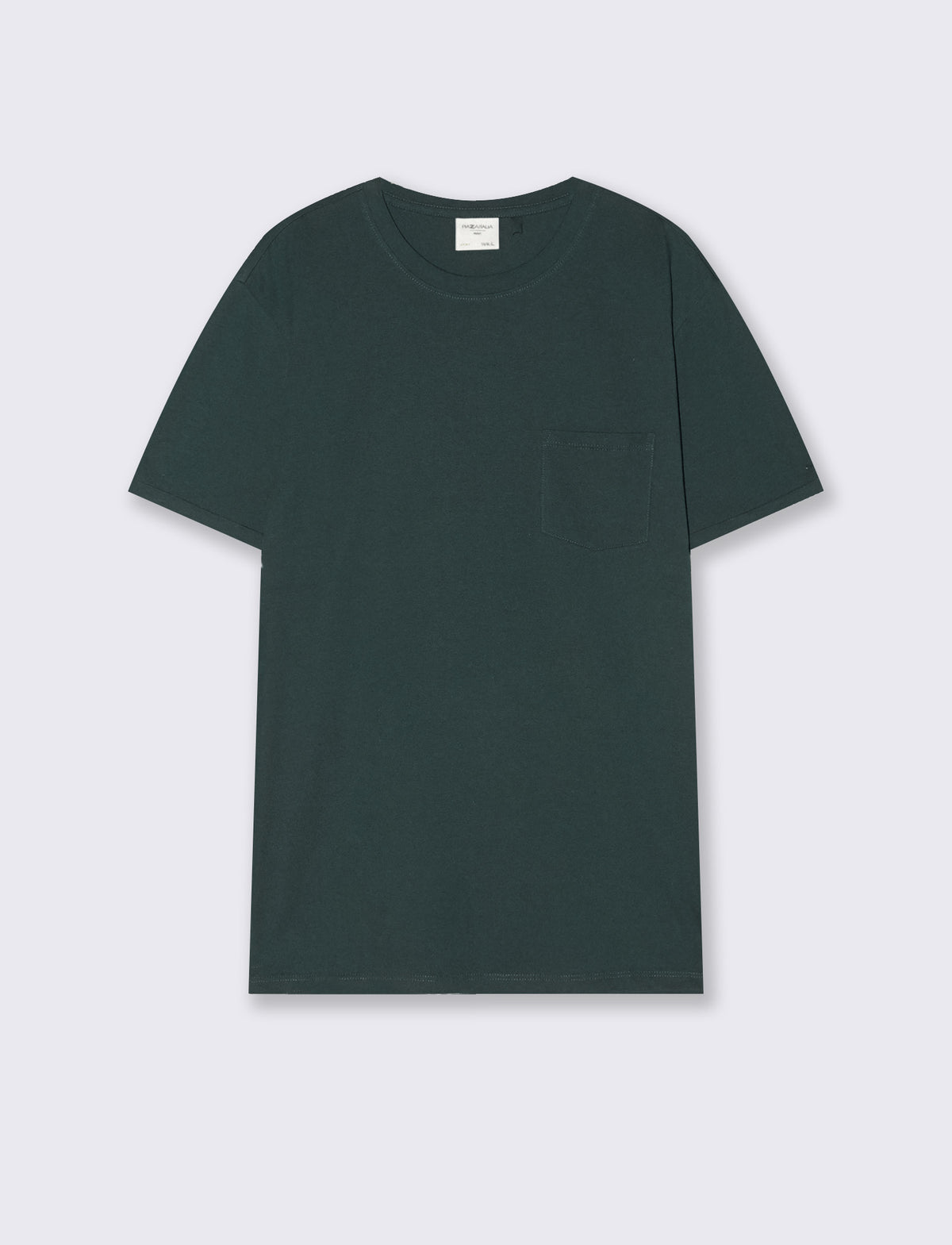 Basic crew neck T-shirt with pocket - Green
