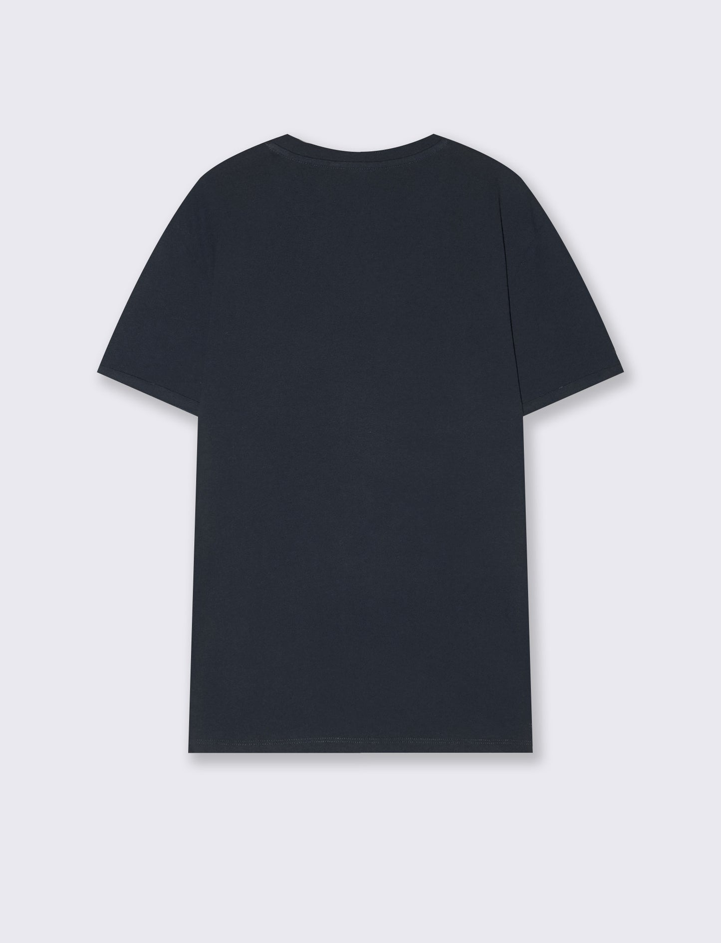 Basic crew neck T-shirt with pocket - Blue