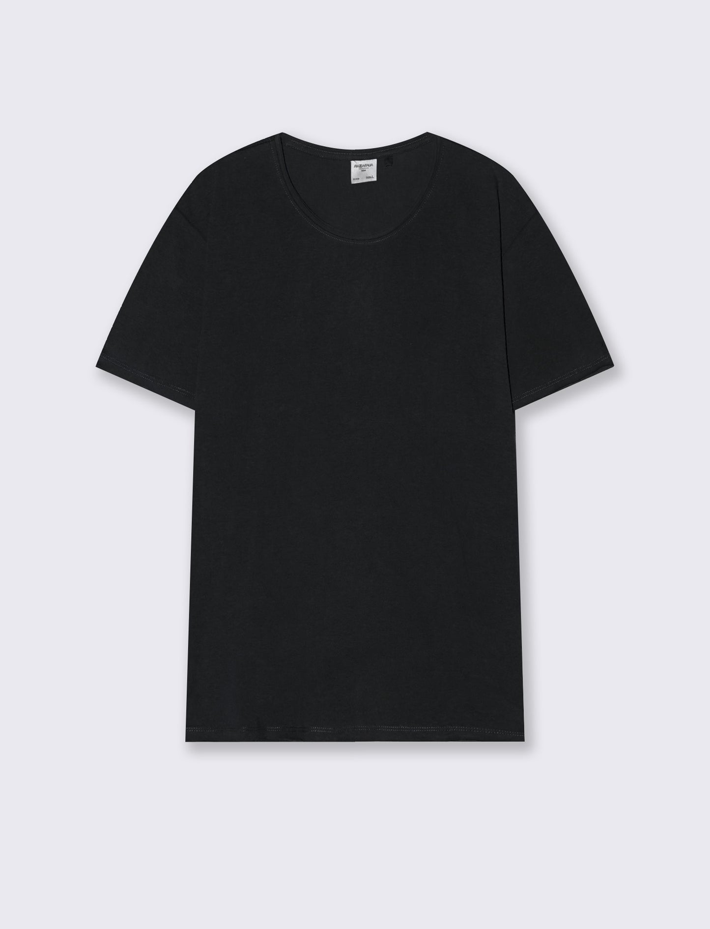 T-shirt Orli regular fit con orli vivi - Nero