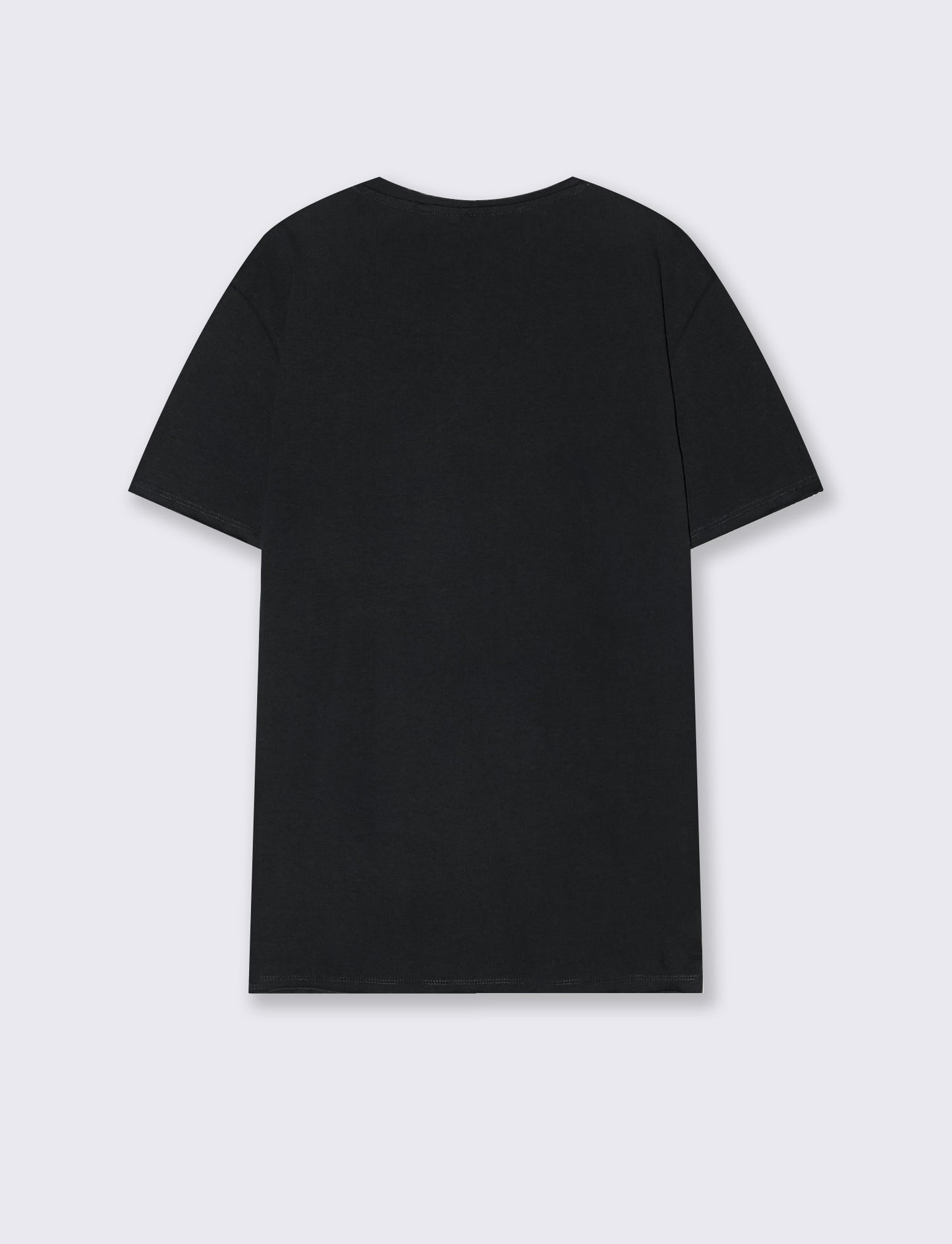 T-shirt Orli regular fit con orli vivi - Nero