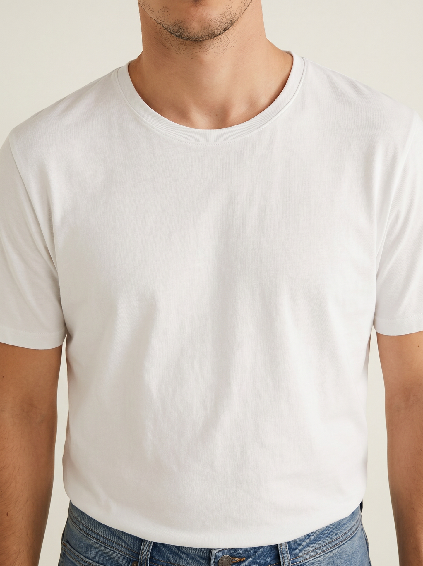 T-shirt Orli regular fit con orli vivi - Bianco