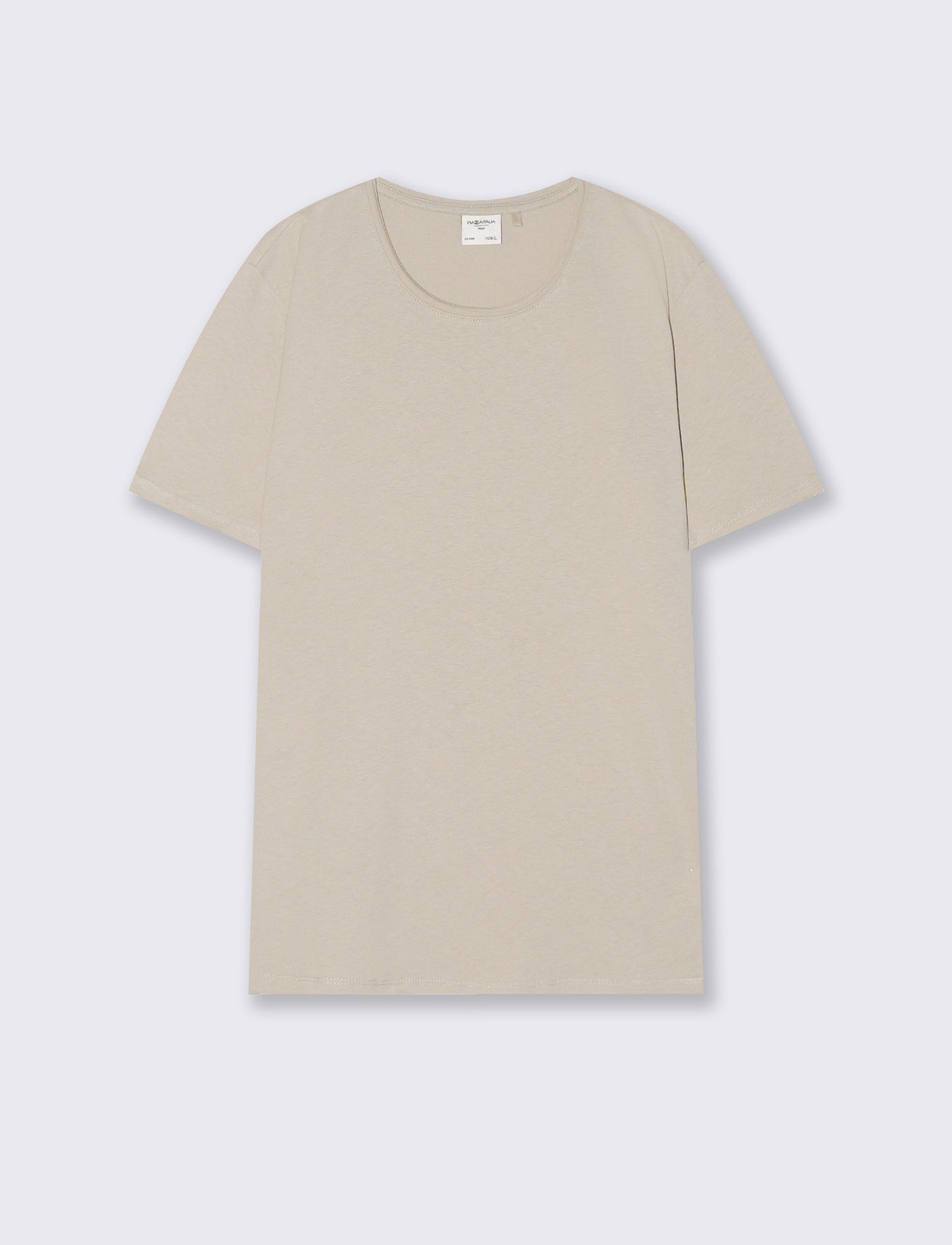 T-shirt Orli regular fit con orli vivi - Beige
