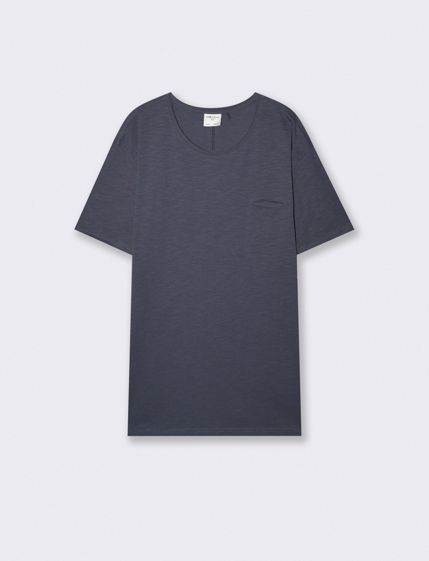 T-shirt cotone slub loose fit con tasca - Avion