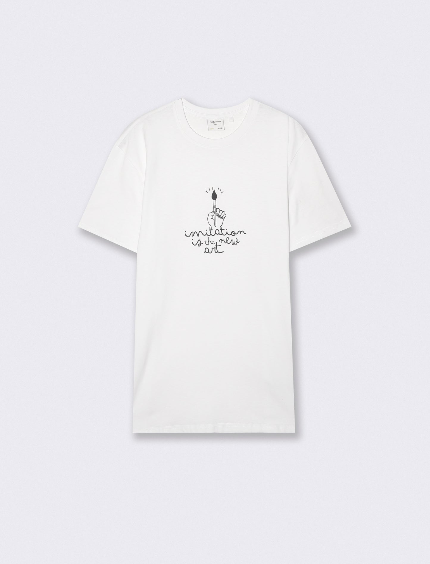Cotton regular fit crew neck T-shirt - White