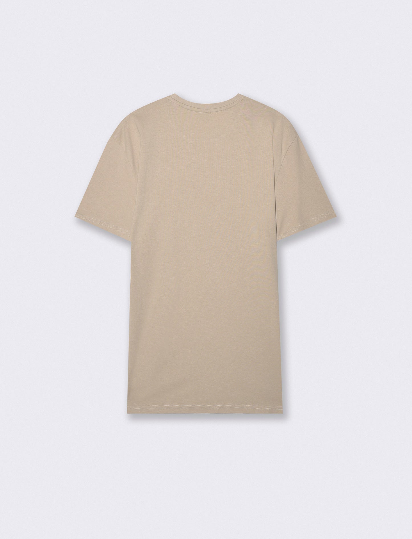 Cotton regular fit crew neck T-shirt - Beige