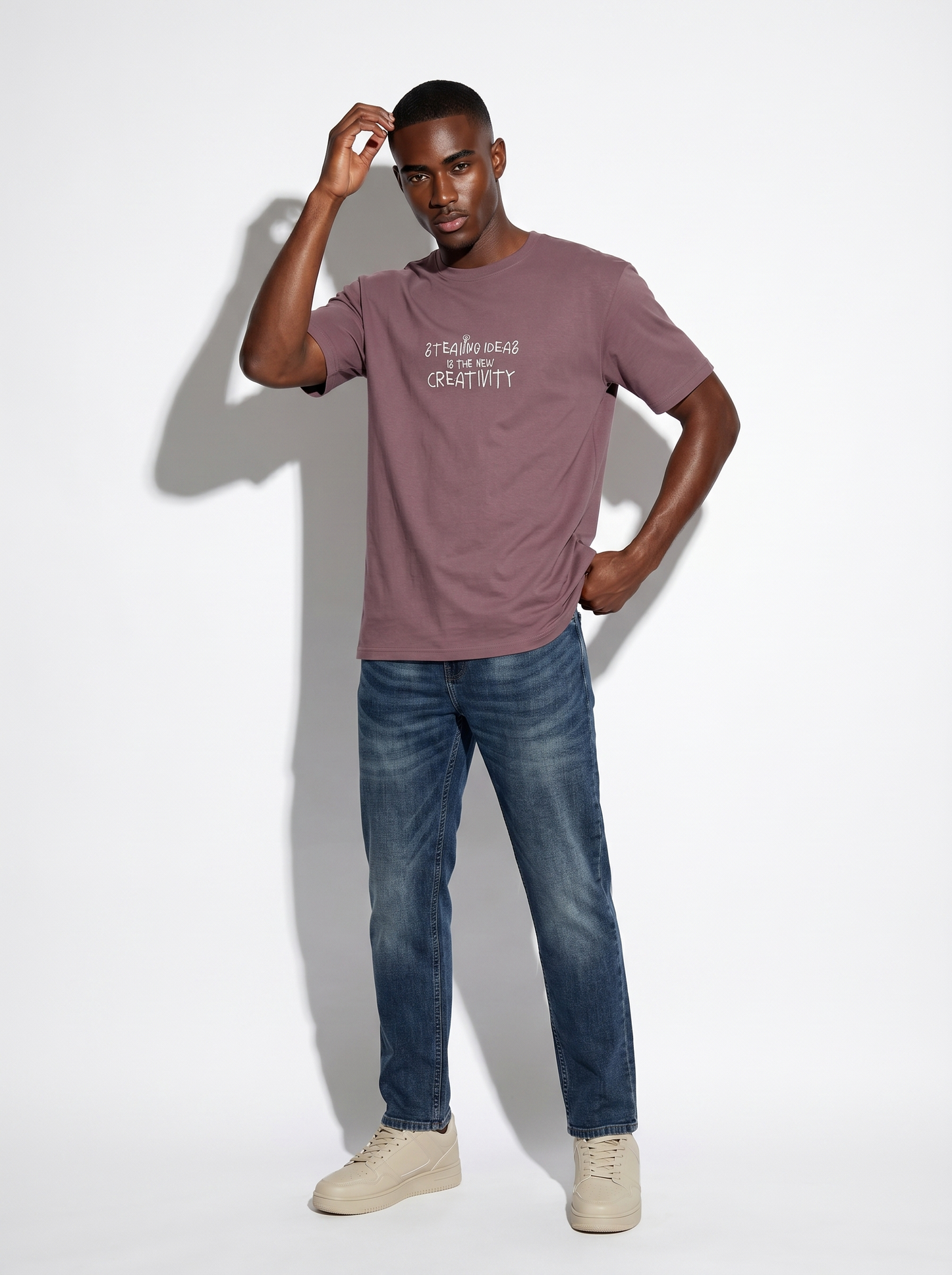 Cotton regular fit crew neck T-shirt - Red