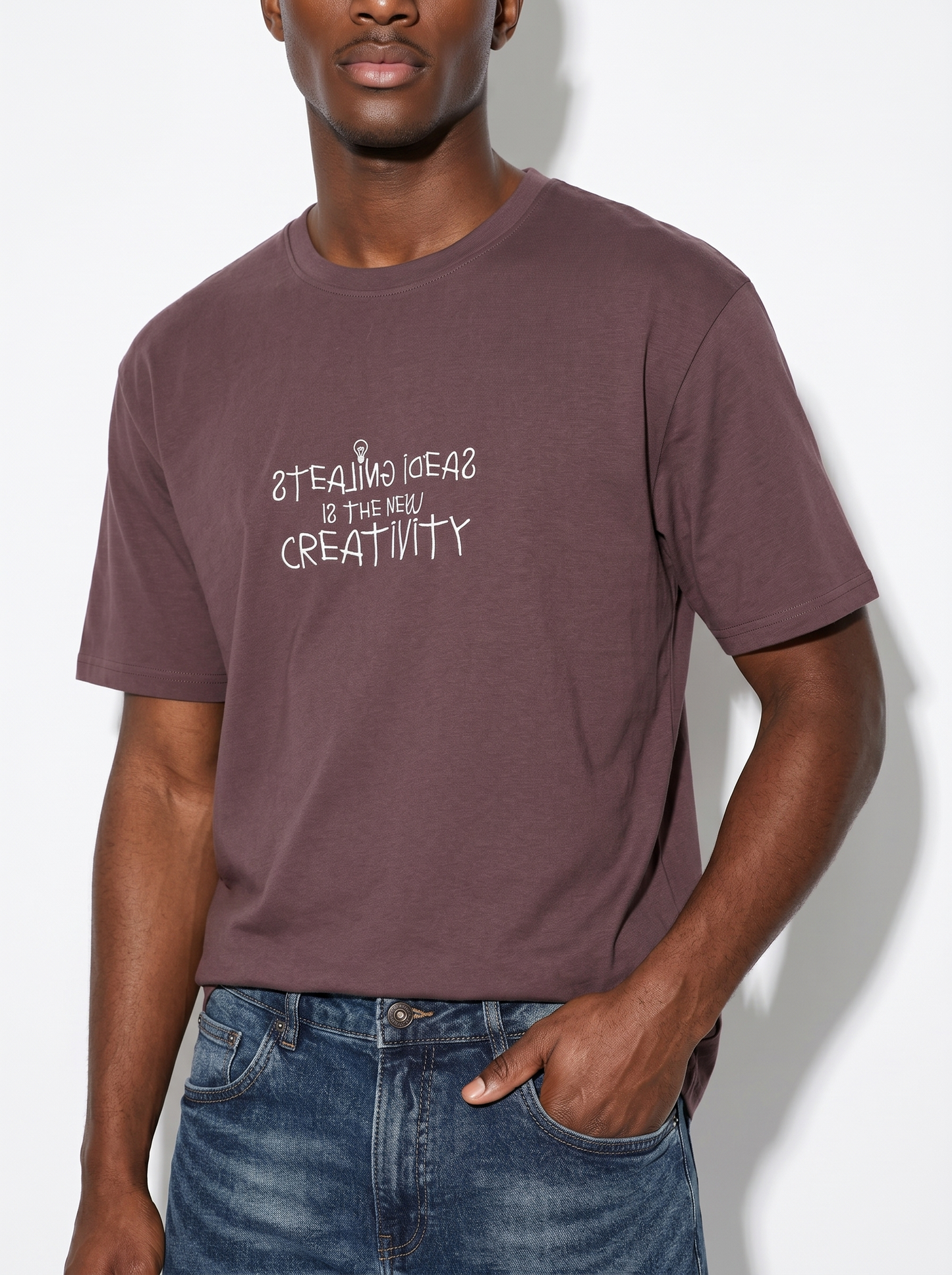 Cotton regular fit crew neck T-shirt - Red